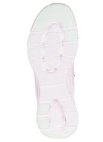 SKECHERS, trendige Damen-Sneaker, mit geformter Slip-Ins Fersenplatte WEISS-BORDEAUX